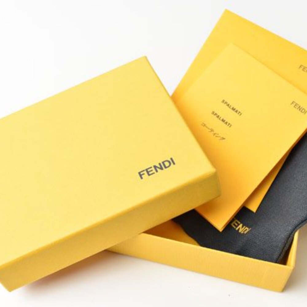 Fendi Card Case Business Holder Leather Black - Picture 4 of 9